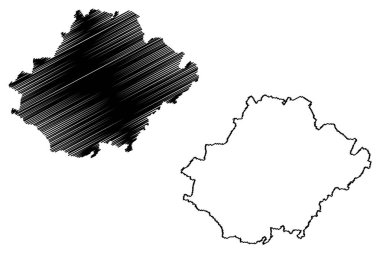 Maidstone metropolitan olmayan bölge, Borough (İngiltere Birleşik Krallığı ve Kuzey İrlanda, merasim ilçesi Kent, İngiltere) harita vektör çizimi, çizim haritası