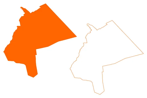 Hunze Gemeente Koninkrijk Der Nederlanden Holland Provincie Drenthe Map Vectorillustratie — Stockvector