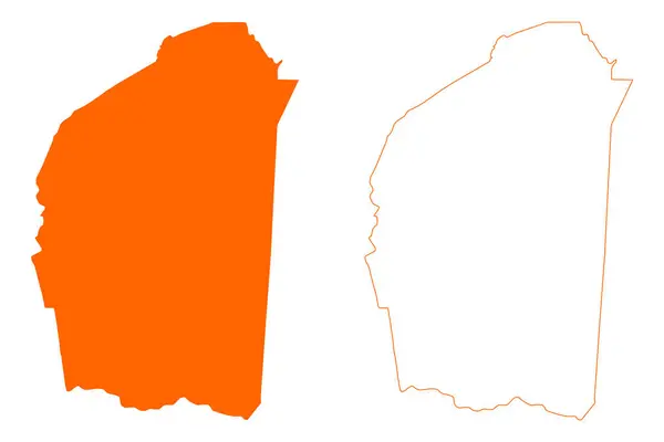 Emmen Belediyesi Kasabası Hollanda Krallığı Hollanda Drenthe Eyaleti Harita Vektör — Stok Vektör