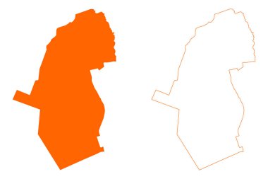 Noordenveld belediyesi (Hollanda Krallığı, Hollanda, Drenthe eyaleti) harita vektör çizimi, çizim Noordenveld haritası