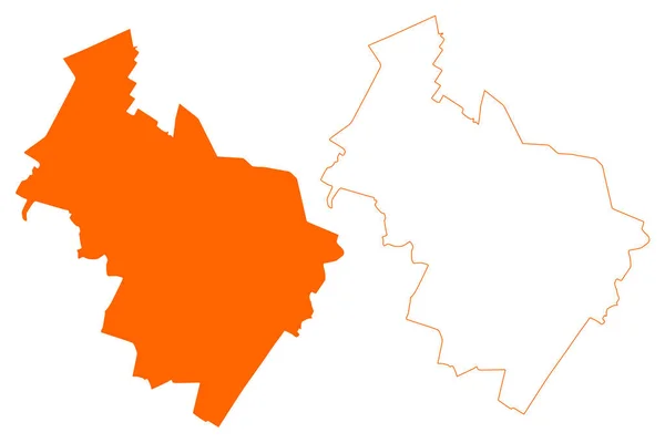ミッデン ドレンテ自治体 オランダ王国 オランダ デンマーク州 地図ベクトル図 スケッチブック Midden Drenthe Middenveld — ストックベクタ