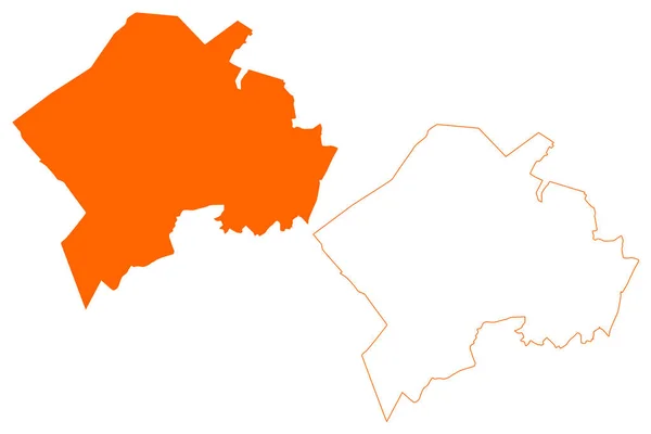 Westerveld Belediyesi Hollanda Krallığı Hollanda Drenthe Eyaleti Harita Vektör Çizimi — Stok Vektör