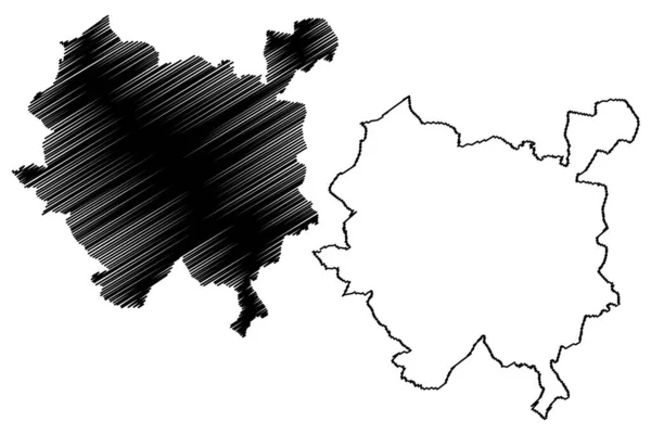 Newark Sherwood District Non Métropolitain Royaume Uni Grande Bretagne Irlande — Image vectorielle
