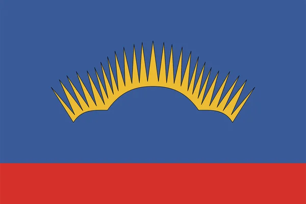 Flaga Obwodu Murmańskiego Rosja — Wektor stockowy