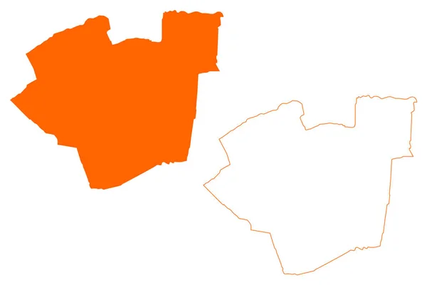 Dantumadiel Kommun Konungariket Nederländerna Holland Frisland Eller Friesland Provinsen Karta — Stock vektor