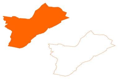 Opsterland Belediyesi (Hollanda Krallığı, Hollanda, Frizya veya Friesland ili) harita vektör çizimi, çizim çizimi Opsterlan haritası