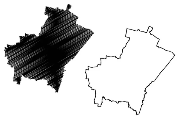 Oadby Wigston District Non Métropolitain Arrondissement Royaume Uni Grande Bretagne — Image vectorielle