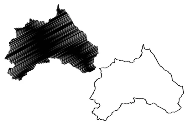 大英帝国 北アイルランド 大英帝国 大マンチェスター イギリス 地図ベクトル図 スケッチマップ — ストックベクタ