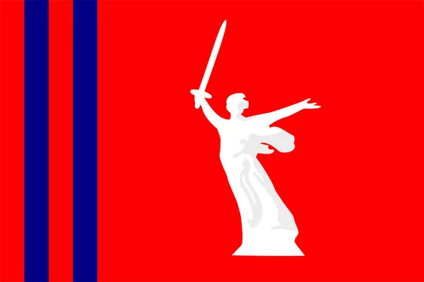 Σημαία Της Περιφέρειας Volgograd Ρωσική Ομοσπονδία Ρωσία — Διανυσματικό Αρχείο
