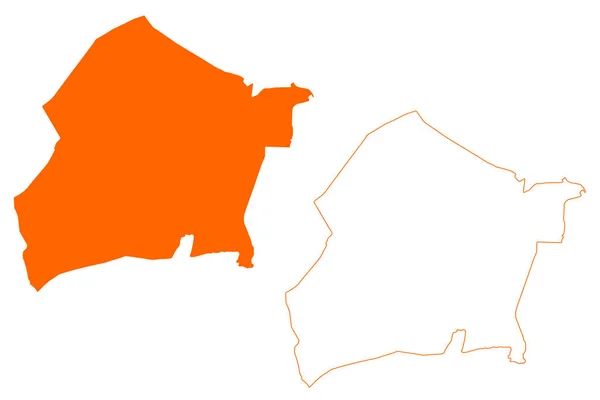Epe市 荷兰王国 Gelderland或Guelders省 地图矢量图解 速写草图Epe地图 — 图库矢量图片