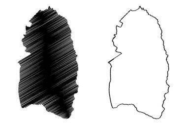 Rushmoor Metropolitan olmayan bölge, Borough (Büyük Britanya ve Kuzey İrlanda Birleşik Krallığı, törensel ilçe Hampshire veya Hants, İngiltere) harita çizimi, çizim haritası