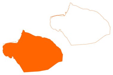 Putten Town ve belediye (Hollanda Krallığı, Hollanda, Gelderland veya Guelders eyaleti) harita vektör çizimi, Putten haritası çizimi