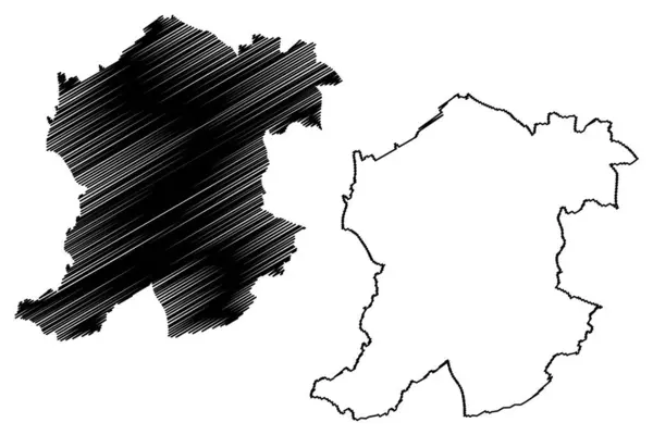 Metropolitan Borough Sandwell Велика Британія Північна Ірландія Метрополітен Церемоніальне Графство — стоковий вектор