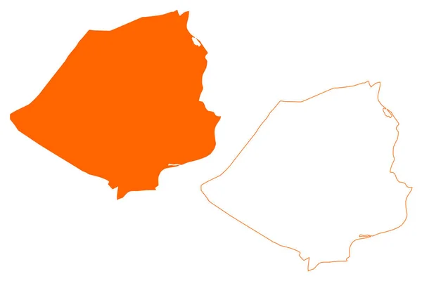 Heerde市 荷兰王国 Gelderland或Guelders省 地图矢量图解 速写草图Heerde地图 — 图库矢量图片