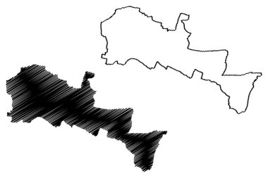 Slough (İngiltere Birleşik Krallığı ve Kuzey İrlanda, Berkshire, Berks, İngiltere) harita vektör çizimi, çizim haritası