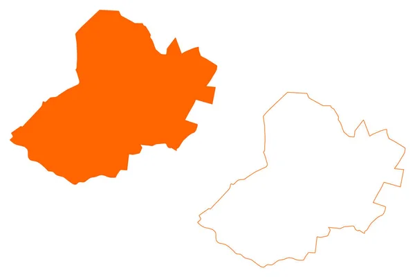 Scherpenzeel Municipality Kingdom Netherlands Holland Gelderland Guelders Province Mapa Vector — Archivo Imágenes Vectoriales