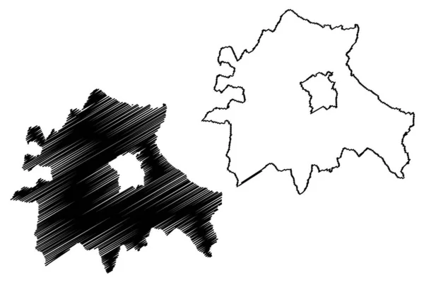 Cambridgeshire Sud District Non Métropolitain Royaume Uni Grande Bretagne Irlande — Image vectorielle
