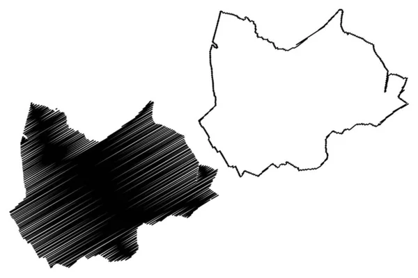 Hollande Méridionale District Non Métropolitain Royaume Uni Grande Bretagne Irlande — Image vectorielle