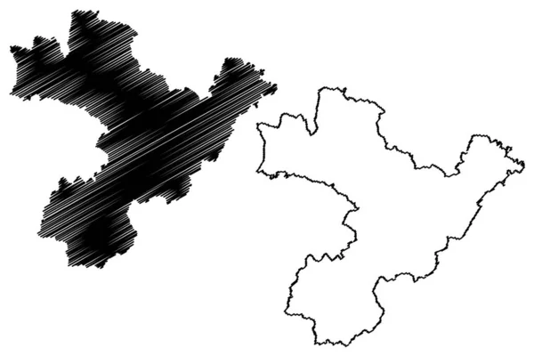 South Derbyshire Non Metropolitan District Велика Британія Північна Ірландія Церемоніальне — стоковий вектор