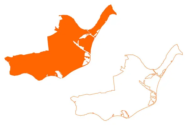 Gemeente Maasdriel Koninkrijk Der Nederlanden Nederland Gelderland Gelderland Map Vectorillustratie — Stockvector