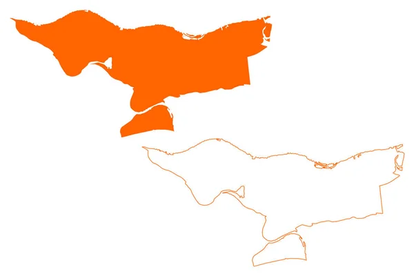 Zaltbommel Municipality Kingdom Netherlands Holland Gelderland Guelders Province Mapa Vector — Vector de stock