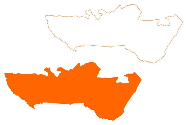 Виртуальная Карта Doetinchem Муниципалитета Королевство Нидерландов Голландия Гелдерланд Провинция Гелдерн — стоковый вектор