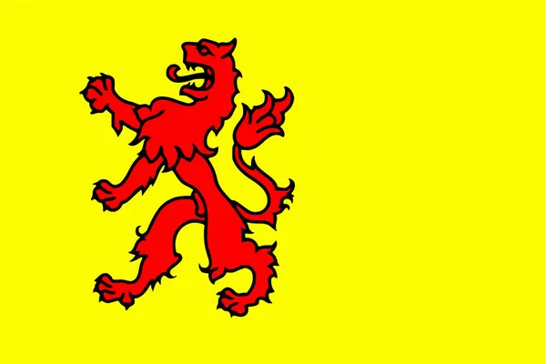 Bandera Holanda Meridional Provincia Reino Los Países Bajos Holanda Zuid — Archivo Imágenes Vectoriales