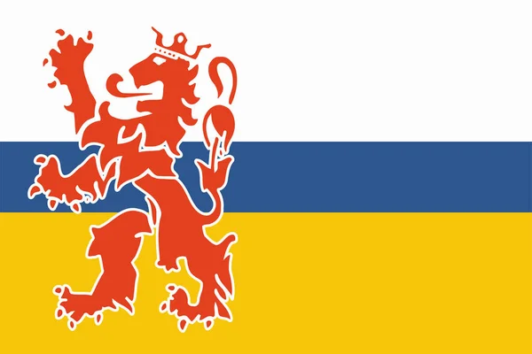 Vlag Van Provincie Limburg Koninkrijk Der Nederlanden Nederland — Stockvector