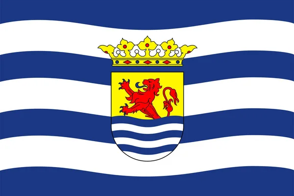 ゼーラント州の旗 オランダ王国 オランダ Zealand — ストックベクタ