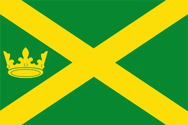 Флаг Муниципалитета Хунзе Провинция Дренте Королевство Нидерланды Голландия — стоковый вектор