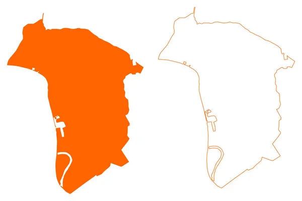 Gennep Municipality Kingdom Netherlands Holland Limburg Province Map Vector Illustrch — стоковий вектор