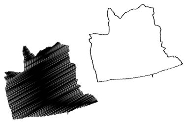 Worthing non-metropolitan district, Town and borough (İngiltere Birleşik Krallığı ve Kuzey İrlanda, merasim ilçesi Batı Sussex, İngiltere) harita çizimi, çizim haritası