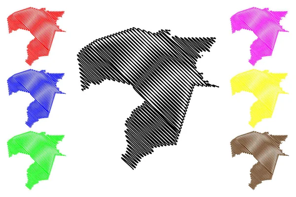 Município Coreau Ceará Municípios Brasil República Federativa Brasil Mapa Ilustração —  Vetores de Stock