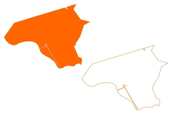 ネーデルヴェルト自治体 オランダ王国 オランダ リンブルグ州 地図ベクトル図 スケッチブック Jwieert Map — ストックベクタ