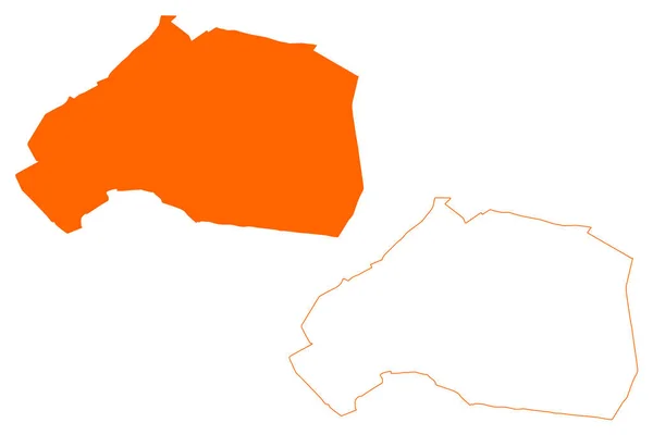 Brunssum Municipality Kingdom Netherlands Holland Limburg Province Mapa Vector Illustration — Vector de stock