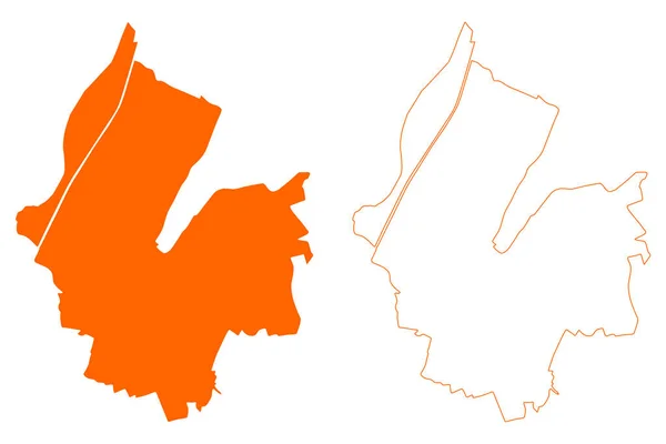 Meerssen Місто Муніципалітет Королівство Нідерландів Голландія Лімбург Провінція Картографічна Векторна — стоковий вектор