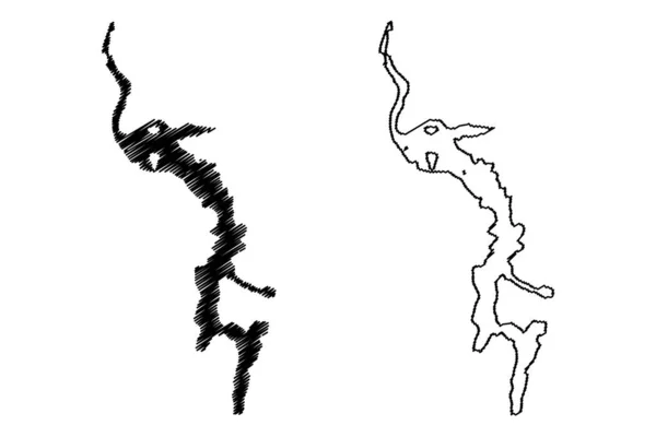 ทะเลสาบ Burigi แอฟร สาธารณร ฐแทนซาเน แผนท ภาพเวกเตอร ยนสเก ลาว ลาว — ภาพเวกเตอร์สต็อก