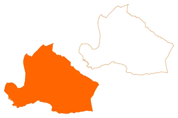 バイアル自治体 オランダ王国 オランダ リンブルグ州 地図ベクトル図 スクリブルスケッチVols Map — ストックベクタ