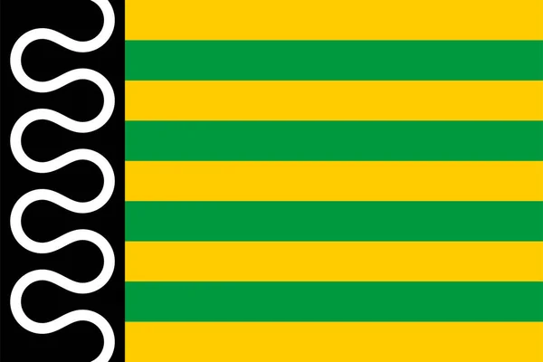 Флаг Муниципалитета Уэрден Провинция Дренте Королевство Нидерланды Голландия — стоковый вектор