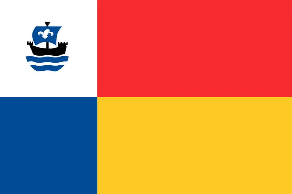 市と自治体の旗 オランダのフレヴォランド州 オランダ王国 オランダ — ストックベクタ