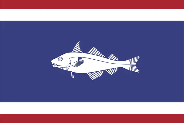 Flagge Der Gemeinde Urk Provinz Flevoland Königreich Der Niederlande Holland — Stockvektor