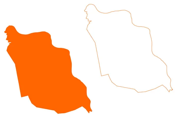 オランダ オランダ 北ブラバント州 北ブラバント州 オランダ オランダ 北ブラバント州 北ブラバント州 地図ベクトル図 スケッチマップ — ストックベクタ