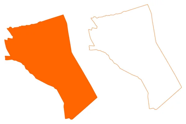 Ilustracja Wektora Mapy Gminy Deurne Królestwo Niderlandów Holandia Prowincja Brabancja — Wektor stockowy