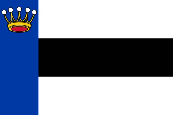 Flag Heerenveen Town Municipality Friesland Frisia Fryslan Province Kingdom Netherlands — Stock Vector