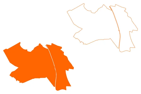 Векторная Карта Хелмонд Королевство Нидерландов Голландия Северный Брабант Провинция Норд — стоковый вектор