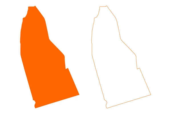 某个城镇 荷兰王国 北布拉班特或诺德 布拉班特省 的地图矢量图解 笔迹草图 — 图库矢量图片