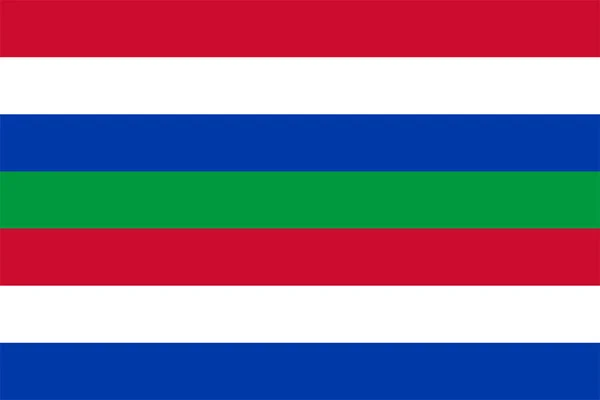Flagge Der Gemeinde Schiermonnikoog Friesland Frisia Oder Fryslan Provinz Königreich — Stockvektor