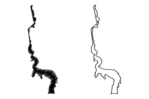 ทะเลสาบ Kol Suu ซสถาน สาธารณร แผนท ภาพเวกเตอร ยนสเก แผนท โคลซ — ภาพเวกเตอร์สต็อก