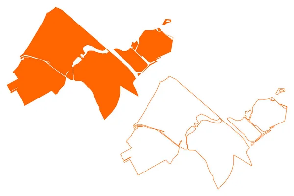 Diemen Város Község Holland Királyság Hollandia Észak Hollandia Vagy Noord — Stock Vector