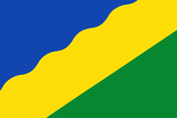 Bendera Munisipalitas Waadhoeke Provinsi Friesland Frisia Atau Fryslan Kerajaan Belanda - Stok Vektor
